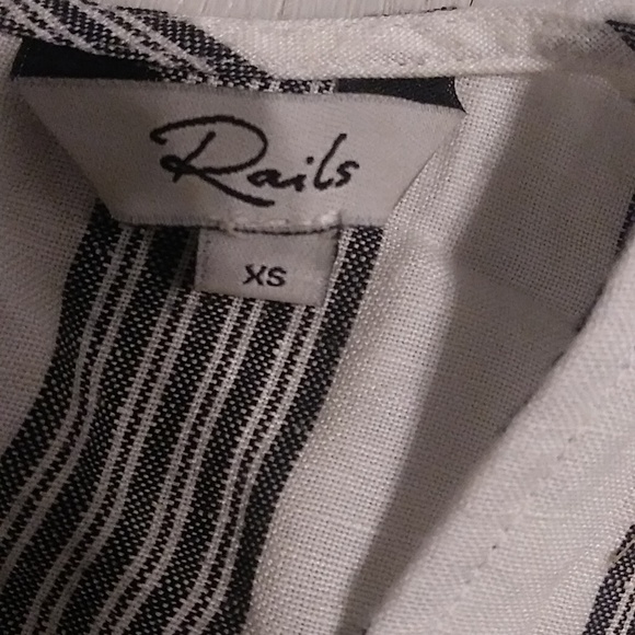 Rails Angela Cypress‎ Stripe Linen Blend Jumpsuit  XS Summer vacation travel - Picture 11 of 13